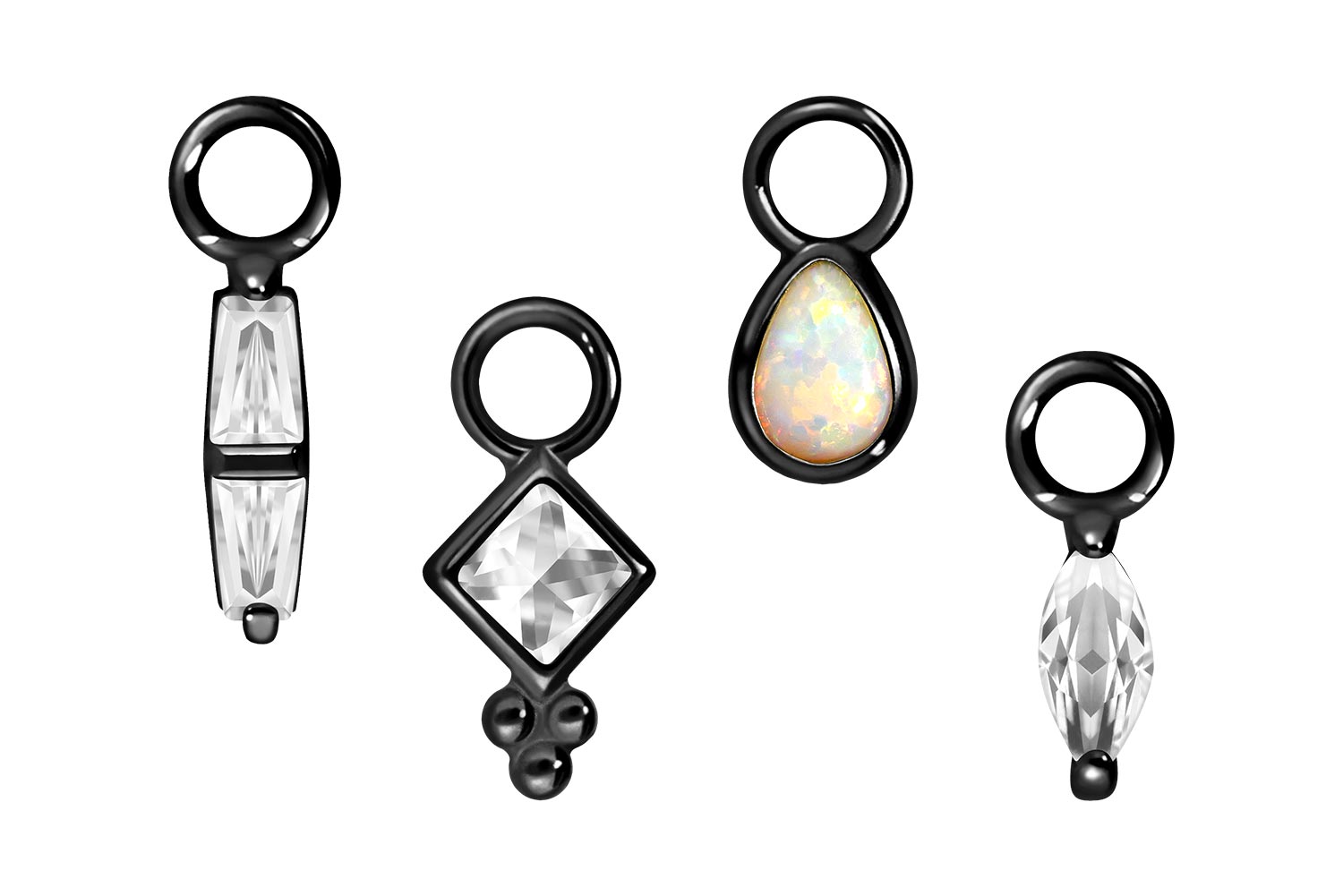 SET Chirurgenstahl Anhänger für Clicker MIX von Piercingline